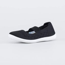 531281-11 Черные туфли-балетки из вязаного текстиля для девочки черный