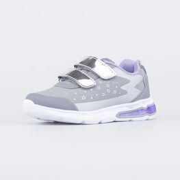 544205-74 Кроссовки SoftShell с подсветкой для девочки серый