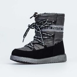 664984-41 Мембранные сапожки для девочки черный