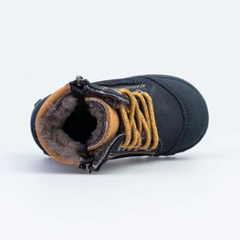 152297-51 Зимние ботинки для мальчика для мальчики син-жел фото №4