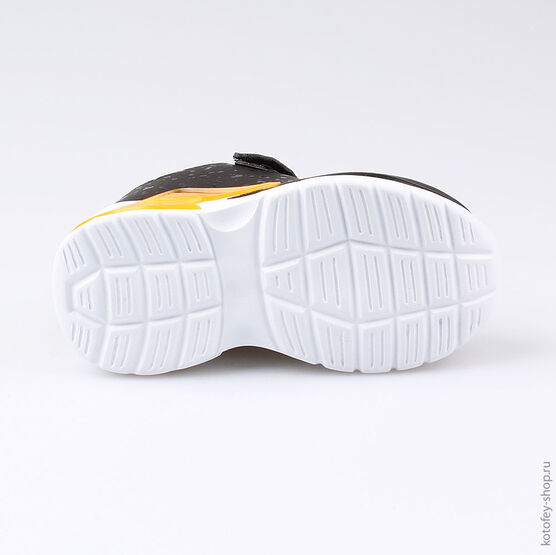 144095-71 Кроссовки с LED-подсветкой на подошве для мальчики чер-ора фото №3