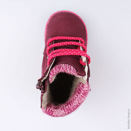 152143-37 Ботинки для девочки бордовый фото №4