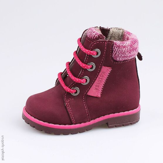 152143-37 Ботинки для девочки бордовый