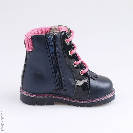 152177-34 Ботинки для девочки син-роз фото №2