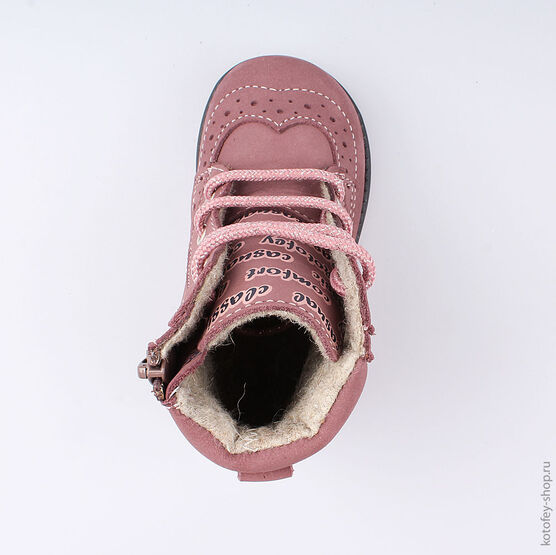 152207-33 Ботинки для девочки розовый фото №4