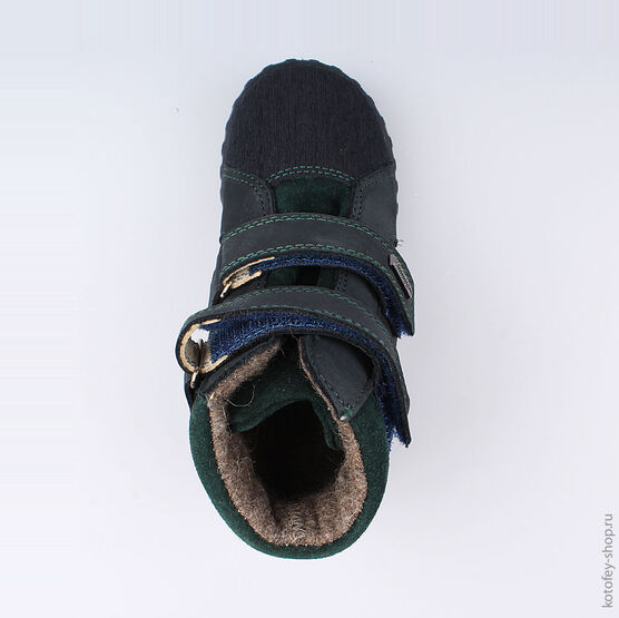 352151-36 Ботинки для мальчики син-зел фото №4