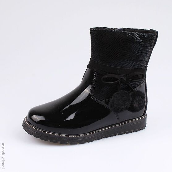 564067-32 Сапожки для девочки черный