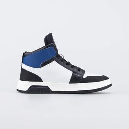 752272-12 Демисезонные ботинки-кеды для подростка для мальчики черный + белый фото №2