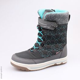 554924-42 Мембранные ботинки для девочки сер-бир