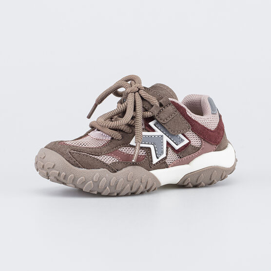 444066-11 Дышащие кроссовки со сквозной сеткой для девочки розовый,коричневый