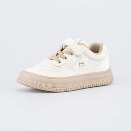 531346-11 Текстильные кеды для девочки для девочки бежевый