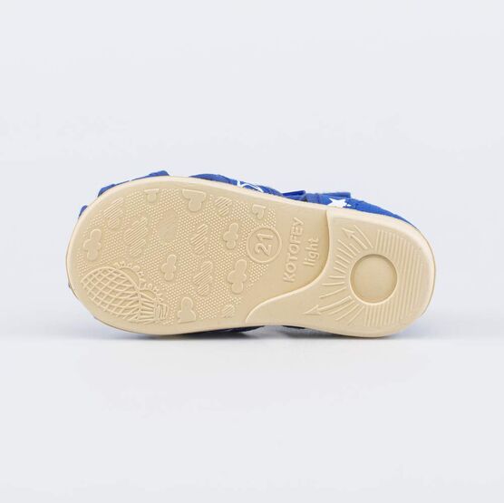 121047-72 Сандалии на липучке Звездочки для мальчики синий фото №3