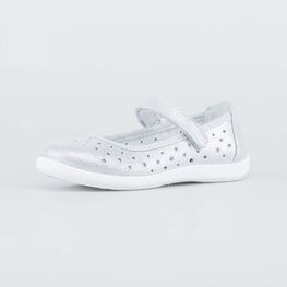 532307-21 Туфли-балетки для девочки для девочки серебристый