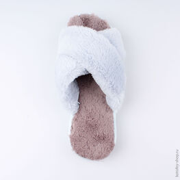 731056-12 Тапочки для девочки гол-сер фото №4