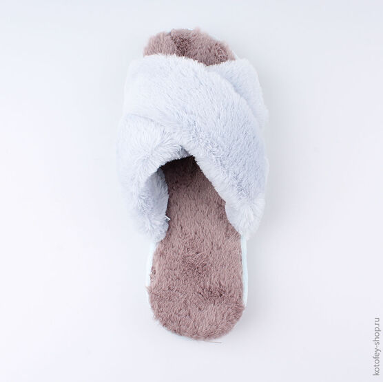 731056-12 Тапочки для девочки гол-сер фото №4