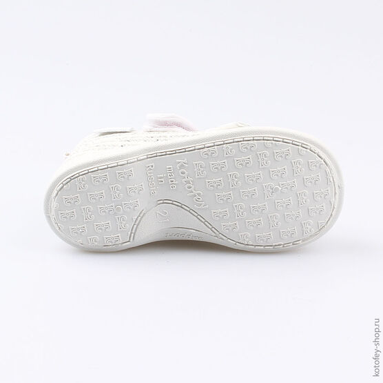 131127-11 Текстильная обувь для девочки белый фото №3