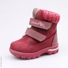 152185-52 Сапожки для девочки бордовый