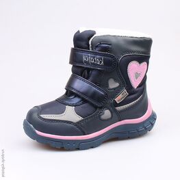 454980-42 Мембранные ботинки для девочки син-роз