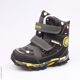 454981-41 Мембранные ботинки для мальчики чер-жел