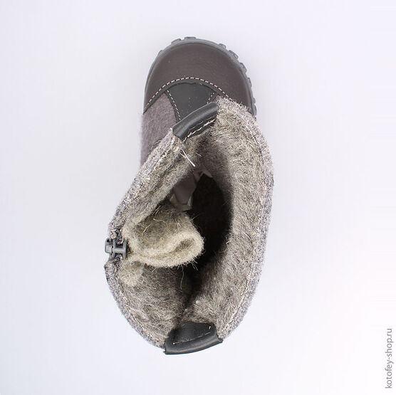 267006-49 Валенки для мальчики серый фото №4