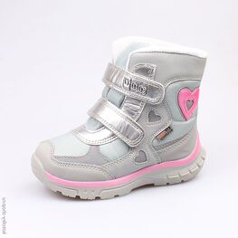 454980-41 Мембранные ботинки для девочки срб-роз