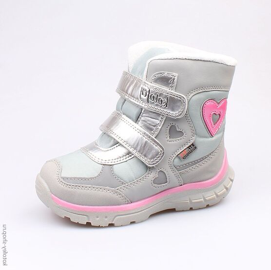 454980-41 Мембранные ботинки для девочки срб-роз