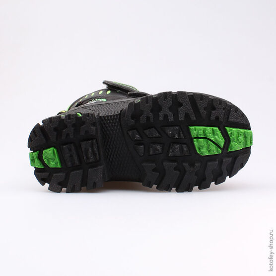 454970-42 Мембранные ботинки для мальчики чер-зел фото №3