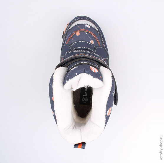 254949-42 Мембранные ботинки для мальчики син-ора фото №4