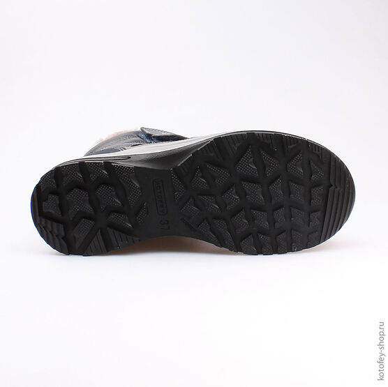 752097-51 Зимние ботинки на липучках для мальчики синий фото №3