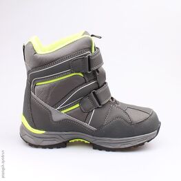 654951-42 Мембранные ботинки для мальчики сер-жел фото №2