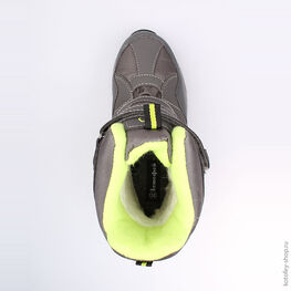 654951-42 Мембранные ботинки для мальчики сер-жел фото №4