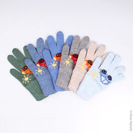 07722107-00 Перчатки однослойные бежевые для мальчики бежевый