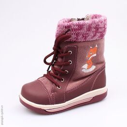 362085-51 Сапожки для девочки бордовый