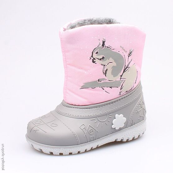 164058-41 Сноубутсы для девочки сер-роз