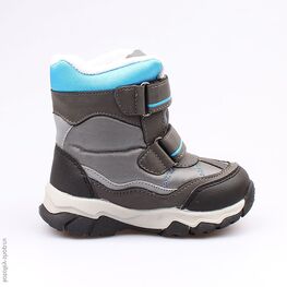 254946-42 Мембранные ботинки для мальчики сер-гол фото №2