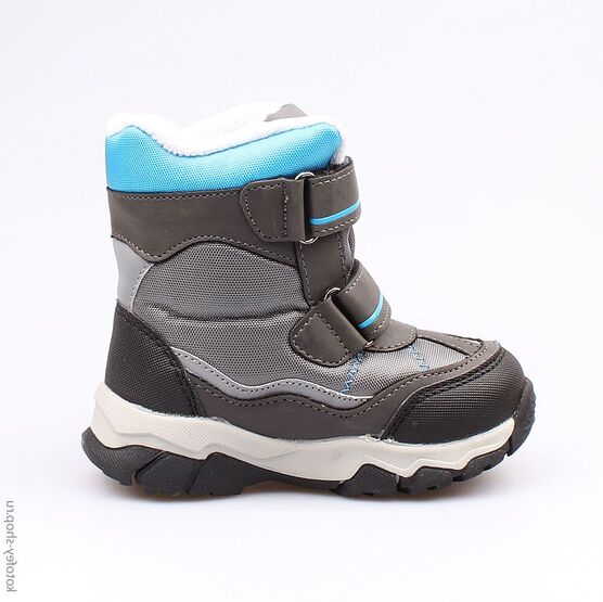 254946-42 Мембранные ботинки для мальчики сер-гол фото №2
