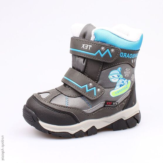254946-42 Мембранные ботинки для мальчики сер-гол