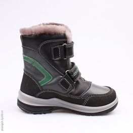 452101-52 Сапожки для мальчики сер-зел фото №2