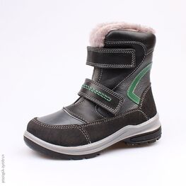 452101-52 Сапожки для мальчики сер-зел