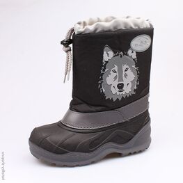 664032-41 Сноубутсы для мальчики чер-сер