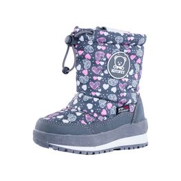 164902-41 Мембранные сапожки для девочки сер-роз