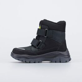 654862-42 Высокие мембранные ботинки для мальчики чер-сал фото №2