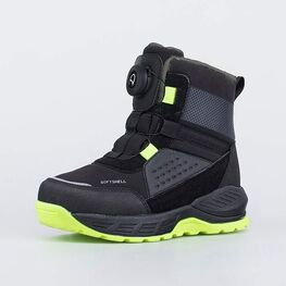 654866-41 Мембранные ботинки подростковые для мальчики чер-сал