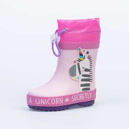 166107-11 Резиновые сапоги Единорог для девочки розовый