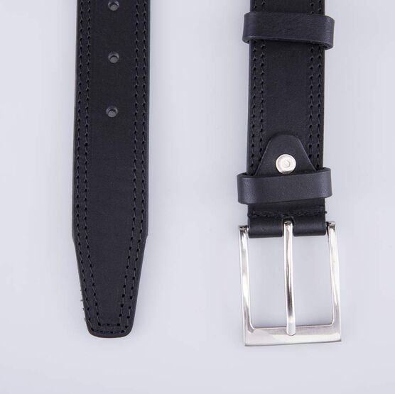 03704020-11 Ремень кожаный для мальчика Черный для мальчики черный фото №3