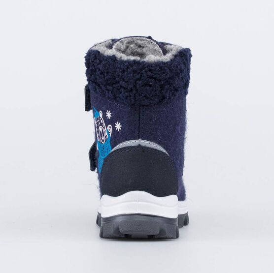 157012-41 Валенки на липучках Мишка для мальчики синий фото №5