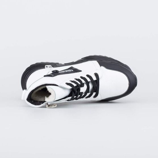 552305-42 Зимние ботинки на молнии белый для девочки белый фото №4