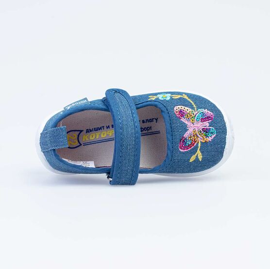 231177-11 Текстильная обувь для девочки голубой фото №4