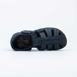 722034-22 Сандалии из натурального нубука для мальчика для мальчики светло-синий фото №4