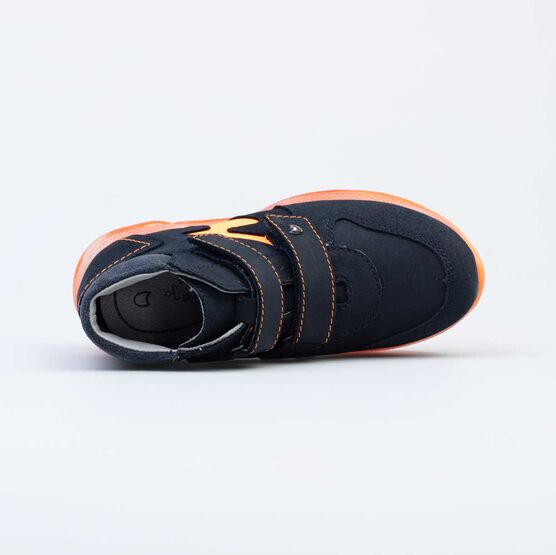 552243-23 Кожаные ботинки Оранжевая молния для мальчики синий фото №4